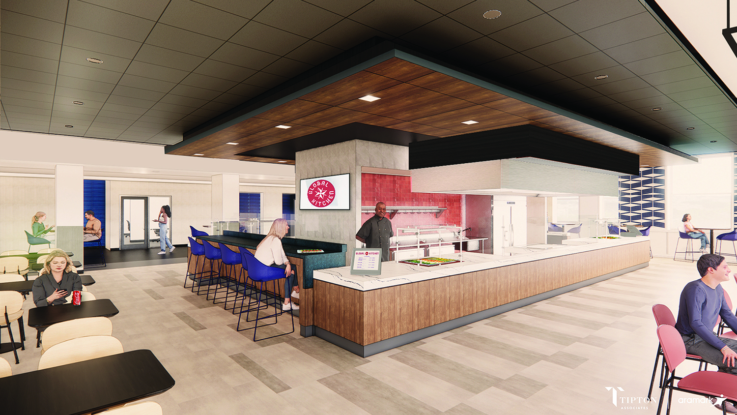 Rendering of the Caf