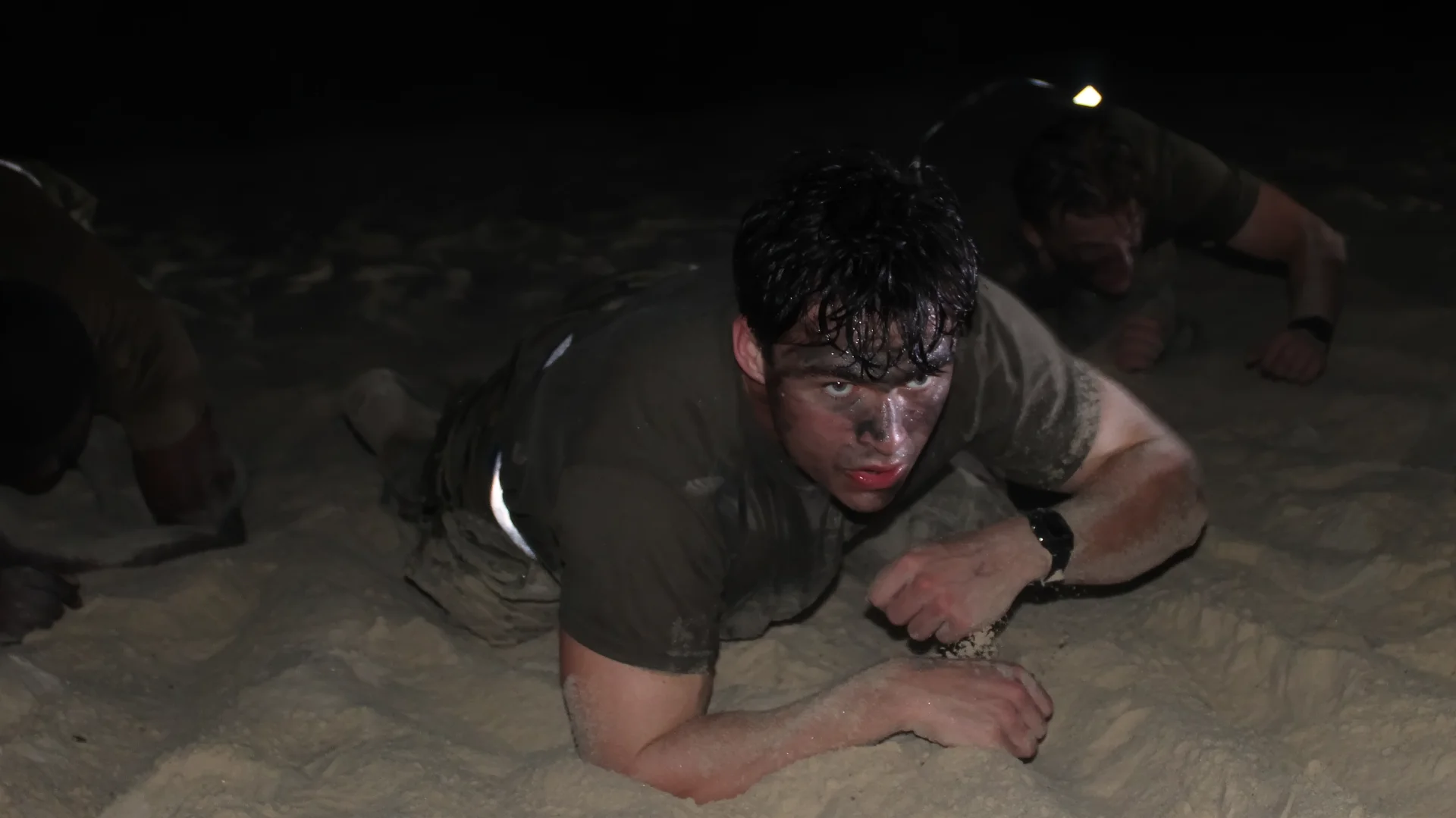 Recruits Crawling Through Sand