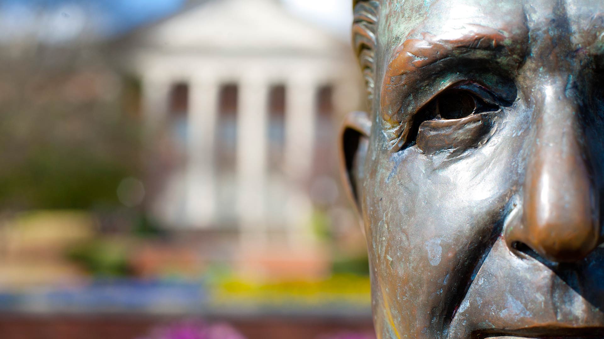 Beeson Statue, Centennial Walk and Library