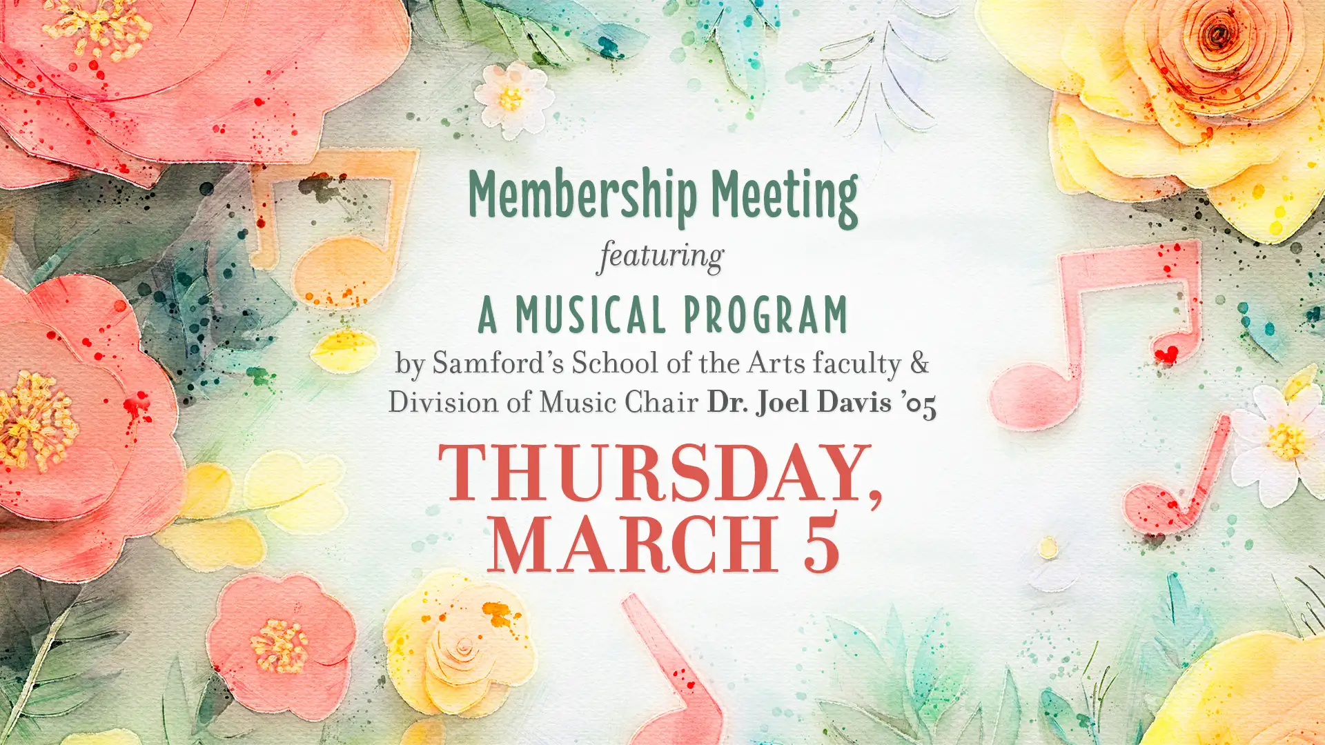March Meeting with muscial program