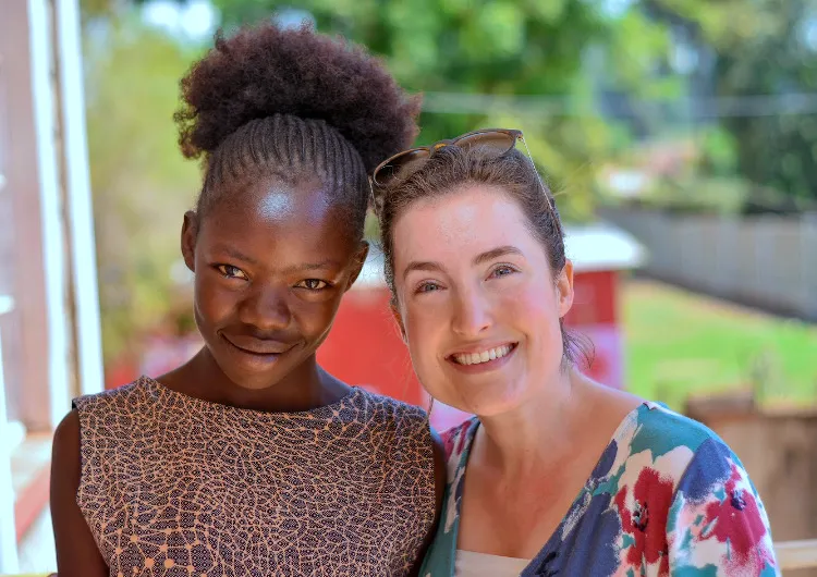 Katherine Rogers with a Young Girl