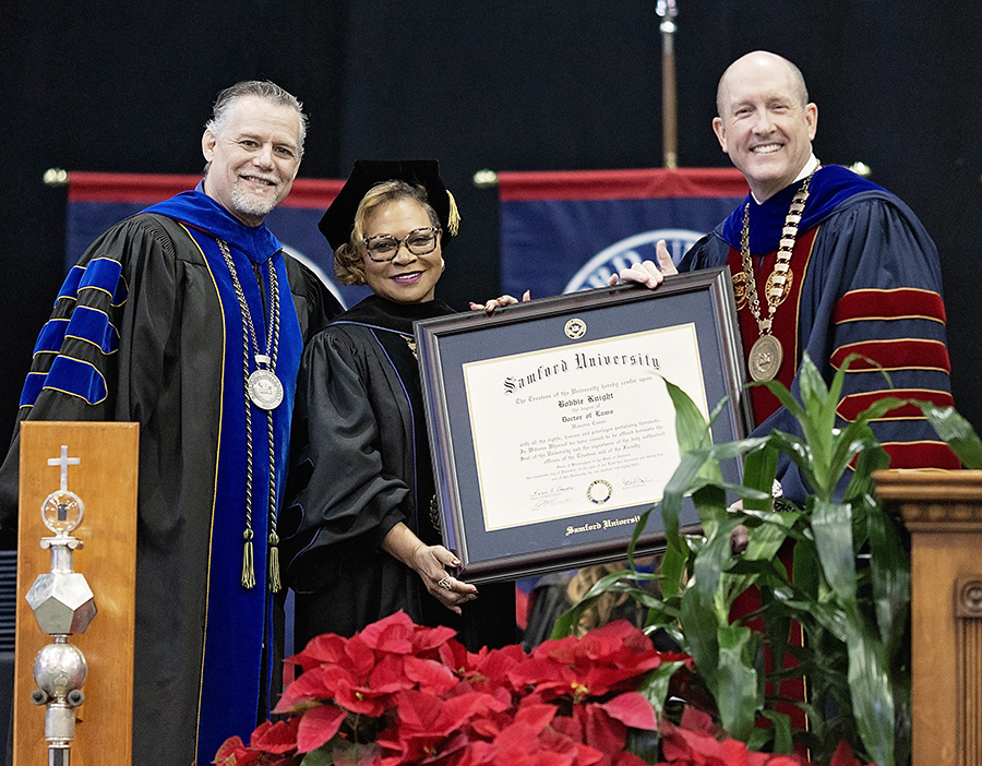 Knight Cimbora Taylor at commencement