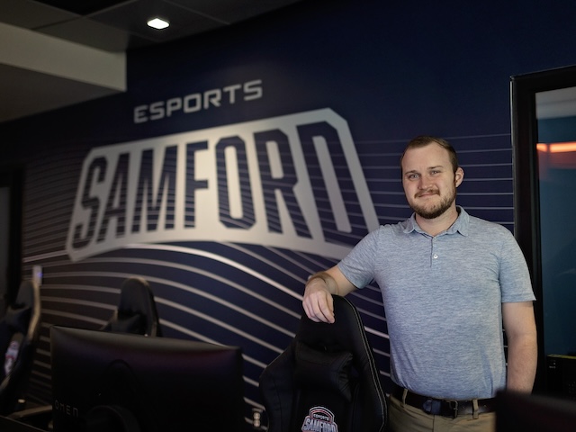 Michael French in esports studio