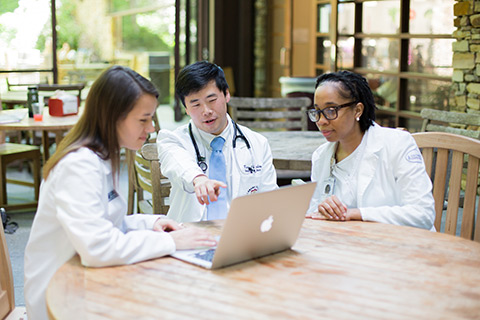 Students Studying in the Atrium